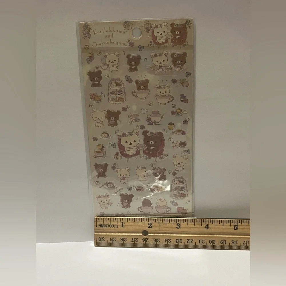 Korilakkuma and Chairoikoguma Tea Time Sticker Sheet